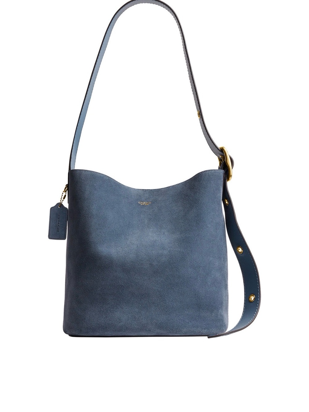 Coach Denim Suede Shoulder Bag